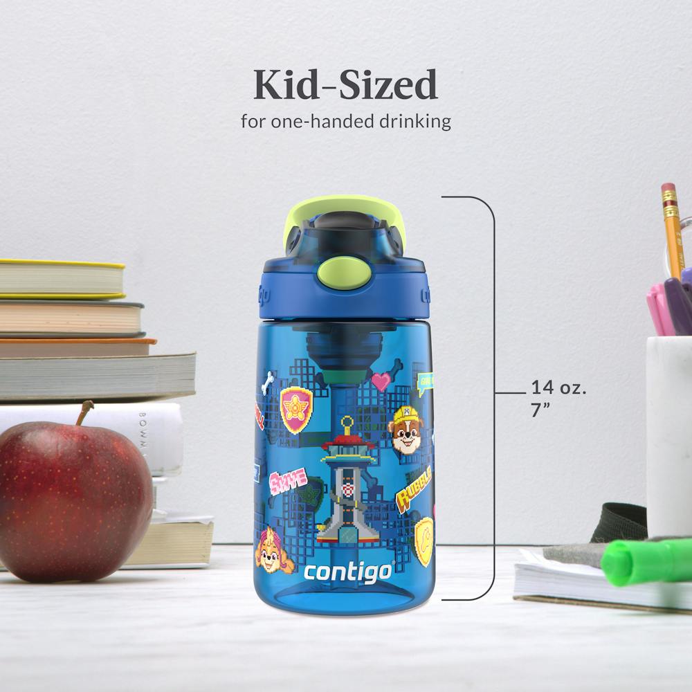 Contigo® Kids Water Bottle with Redesigned AUTOSPOUT® Straw, 14 oz, 2 pack - Dark Blue Aubrey