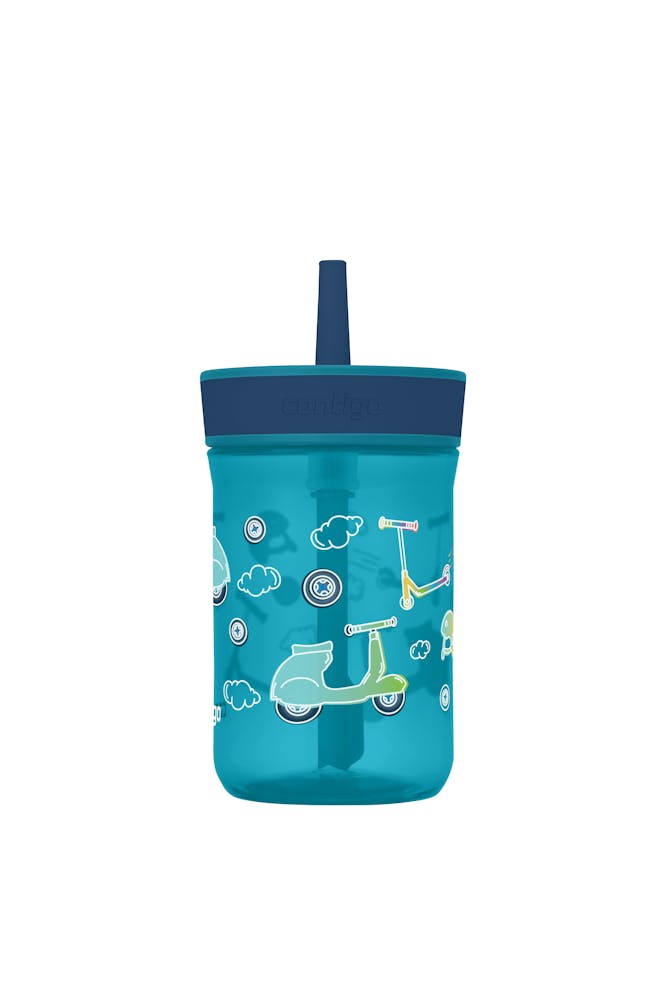 Kids Leighton Spill-Proof Tumbler with Straw, 14oz., 2-Pack - Juniper with Scootin' By