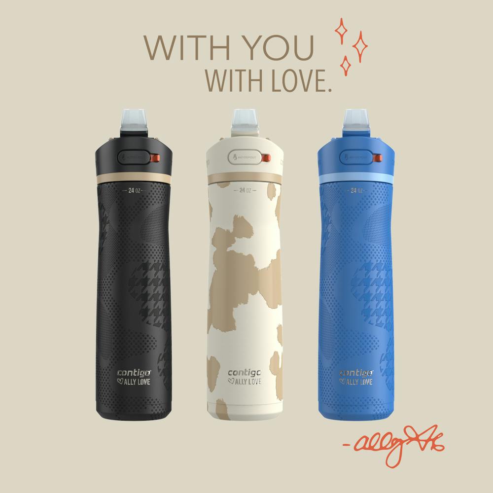 Contigo® x Ally Love Ashland Chill 2.0 Stainless Steel Water Bottle with AUTOSPOUT® Lid, 24oz - Stellar Jay
