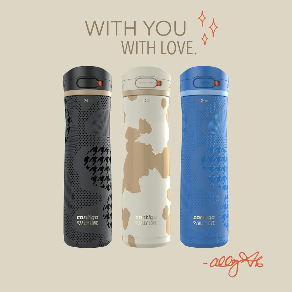 Contigo® x Ally Love Jackson Chill 2.0 Stainless Steel Water Bottle with AUTOPOP® Lid, 24oz - Violet